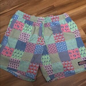 Colorful Patchwork Men's Swim Shorts
